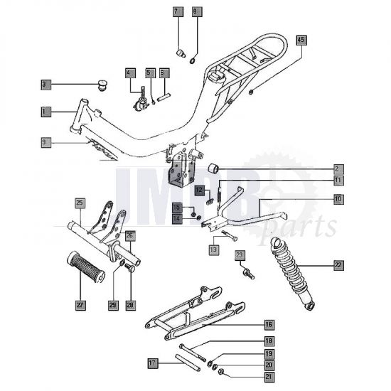 Frame / Swingarm Tomos Flexer until 2006