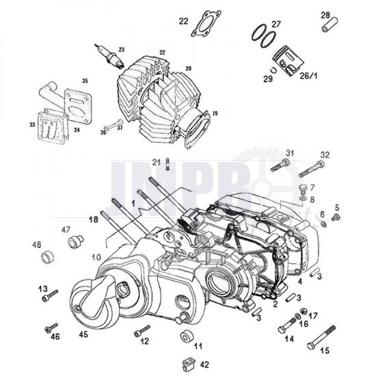 Crankcase / Cylinder Tomos Flexer from 2007