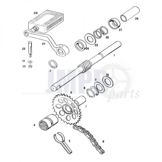 Crank axle Tomos Standard