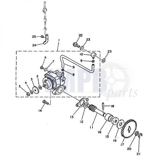 Oil pump Yamaha FS1 2RU