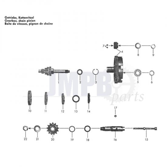 Zundapp 517 Gear box 4G