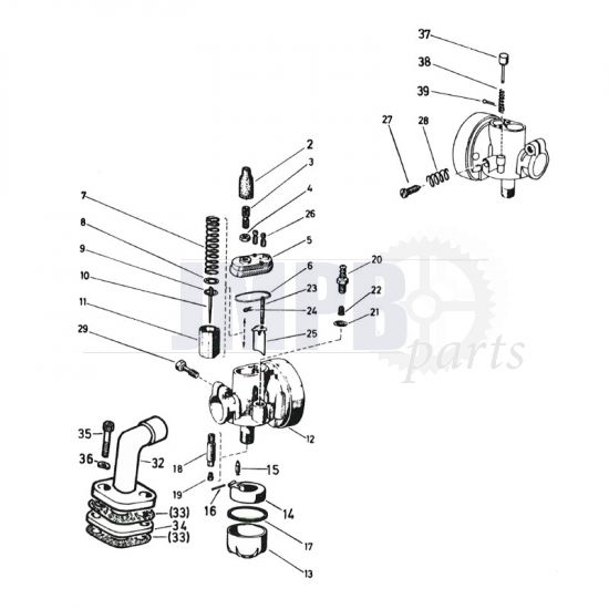 Carburettor Bing 17MM Puch Monza