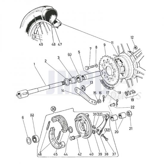 Rear Cast Wheel Puch Monza